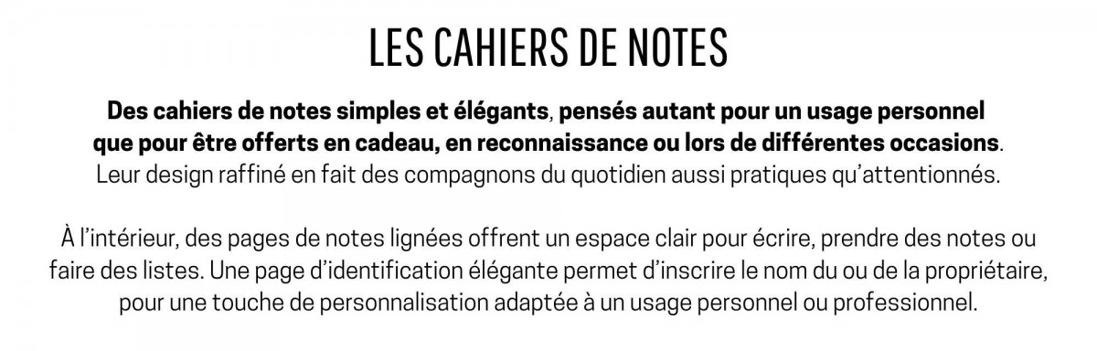 LES CAHIERS