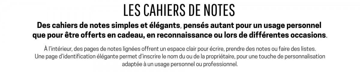 LES CAHIERS